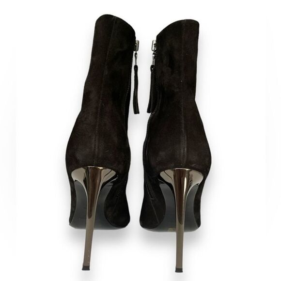 Rag & Bone WES Black Suede Stiletto Boots Ankle Booties Size 8.5 High Heels - Picture 4 of 6